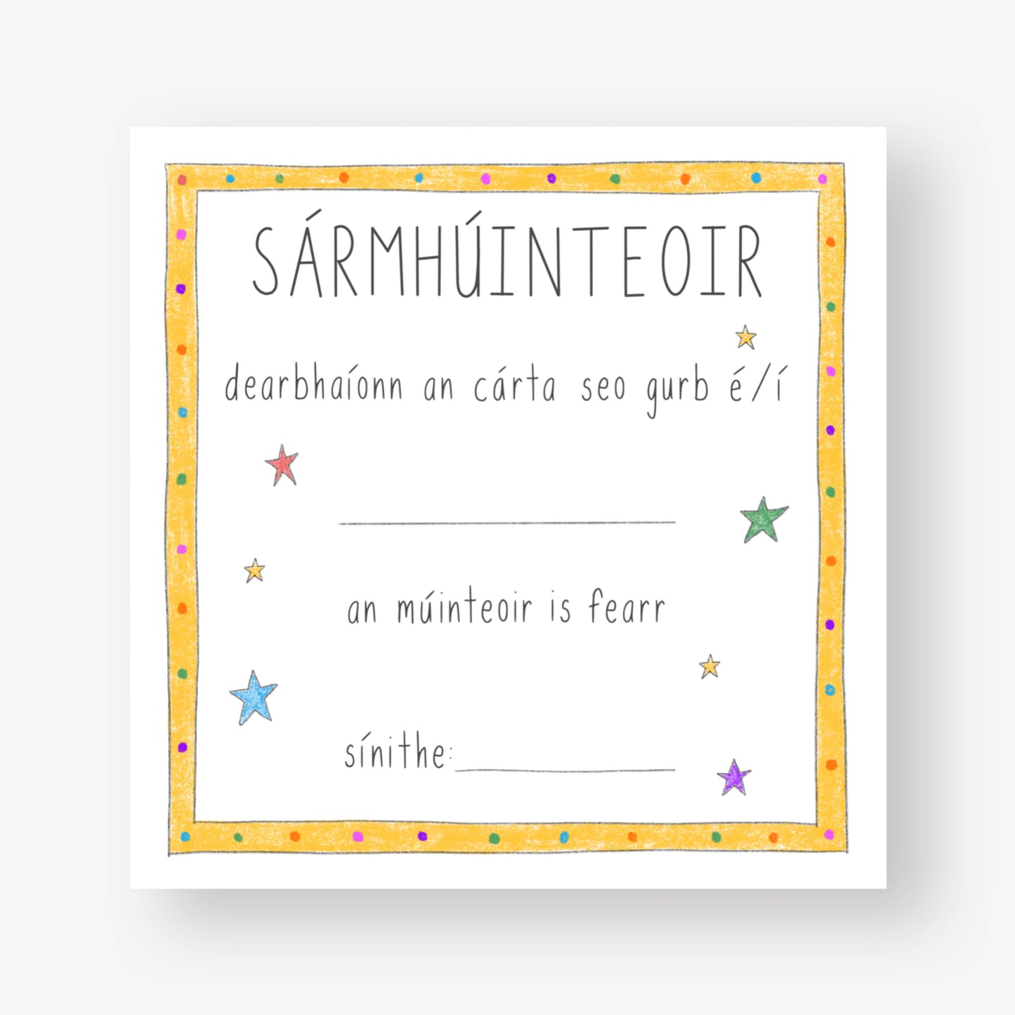 Teacher Certificate