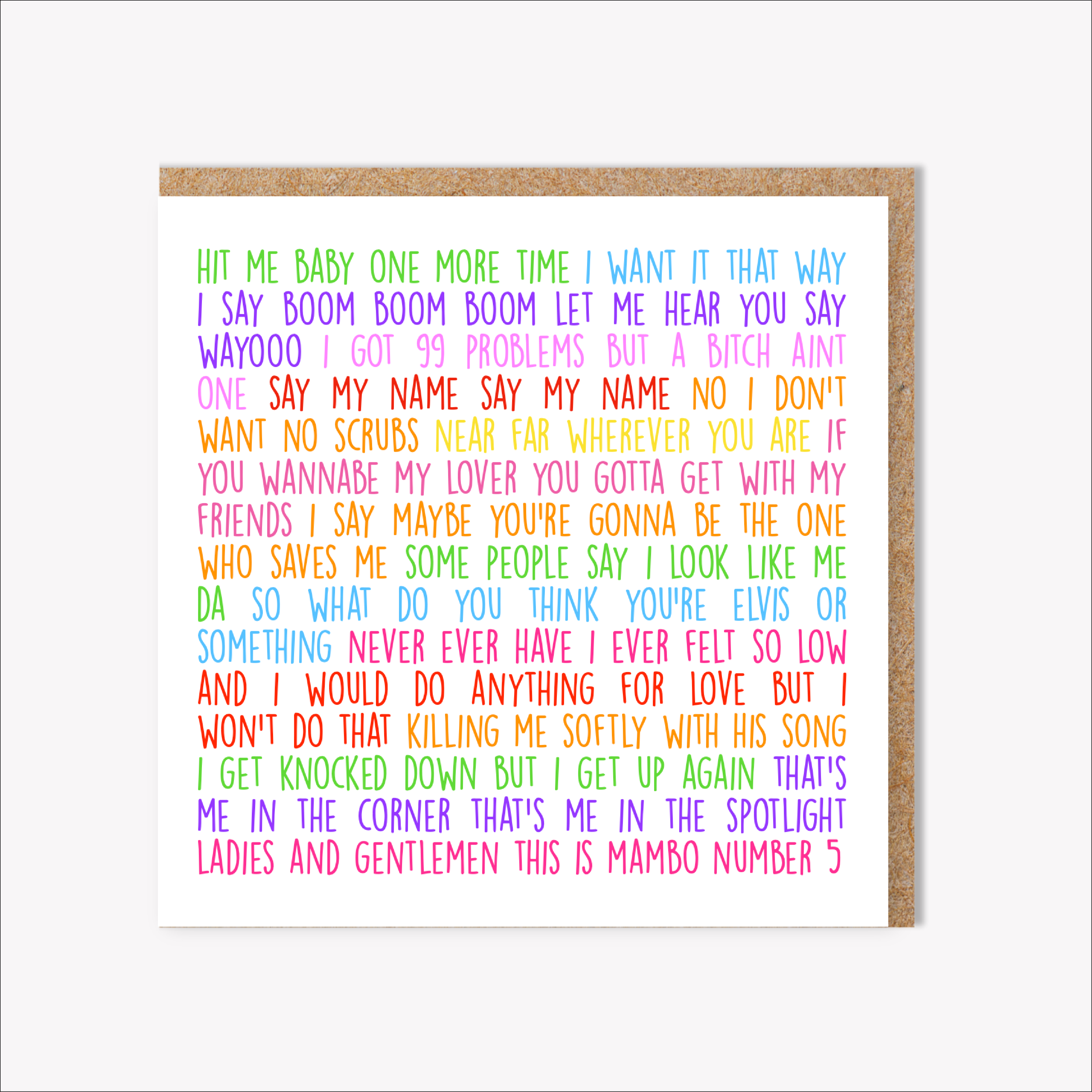 90s Songs Card - Connect The Dots Design