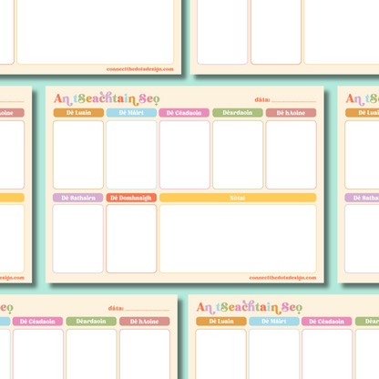 An tSeachtain Seo A4 Weekly Planner