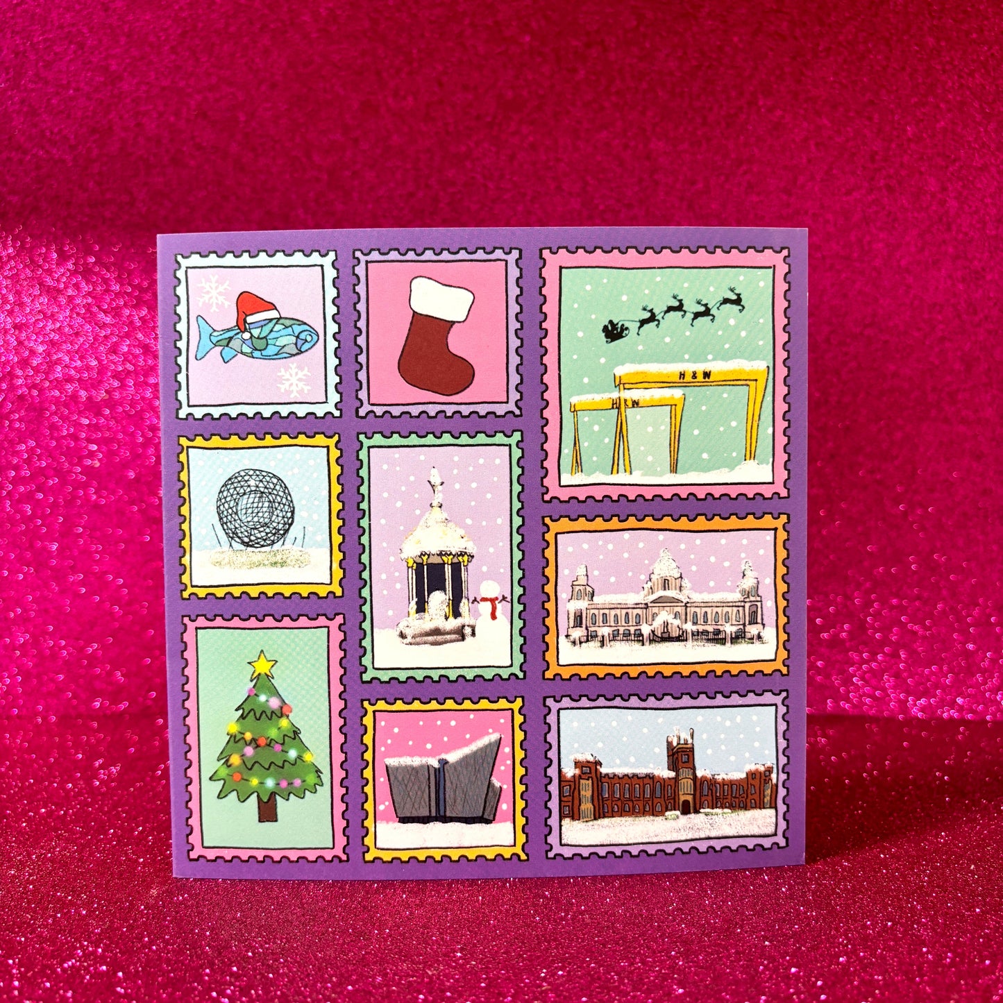 Pack of Belfast Christmas Stamps