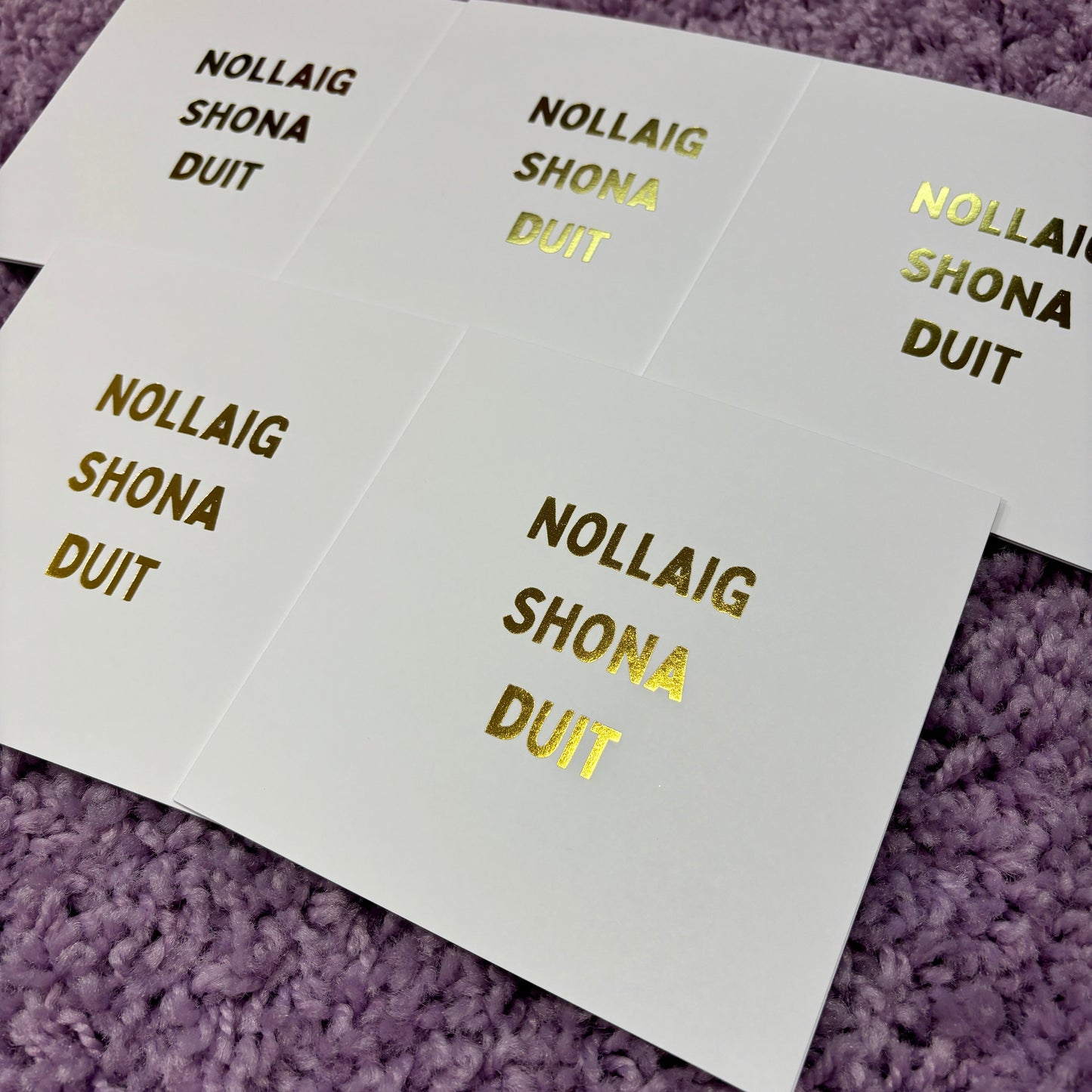 Pack of Nollaig Shona Duit Gold Foil