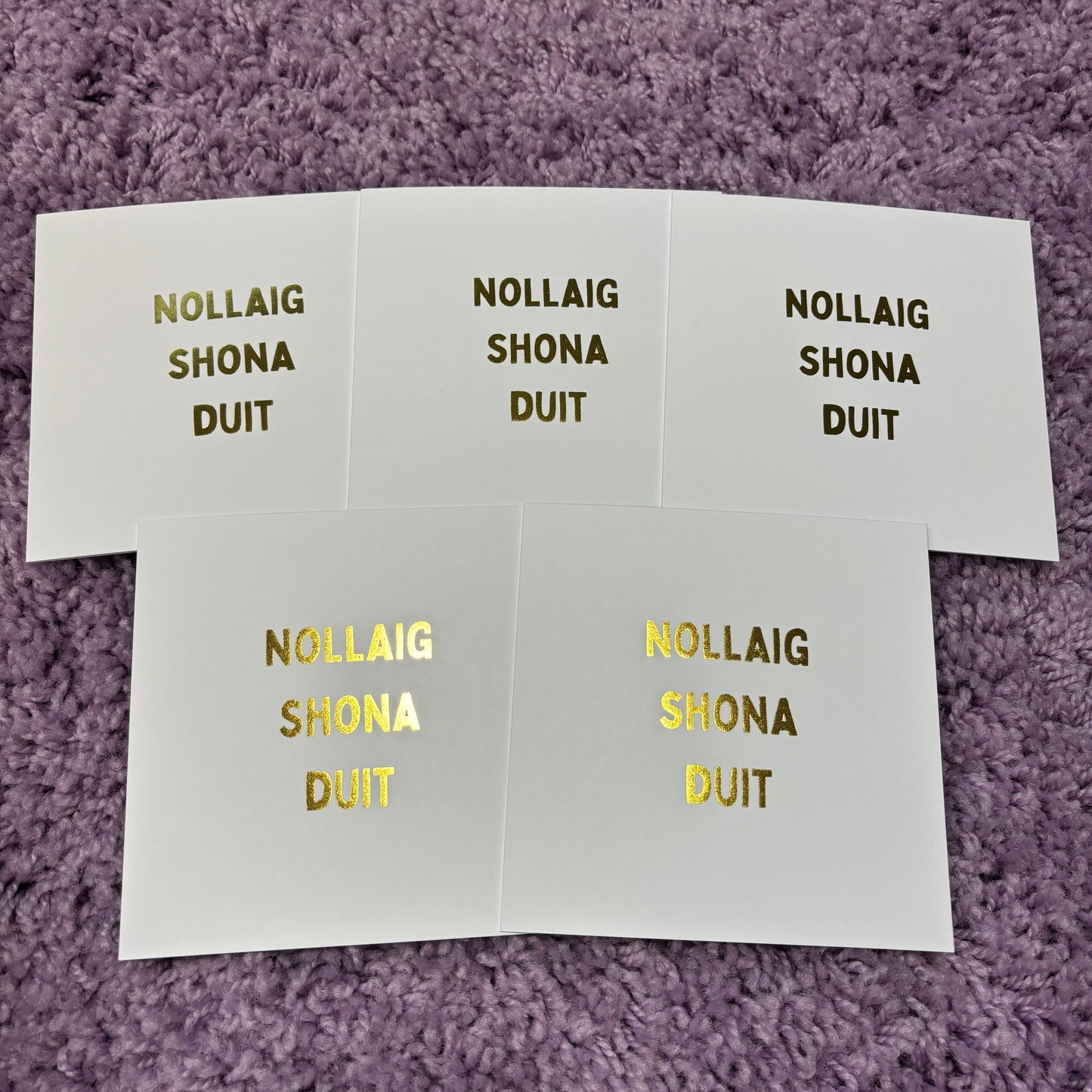 Pack of Nollaig Shona Duit Gold Foil