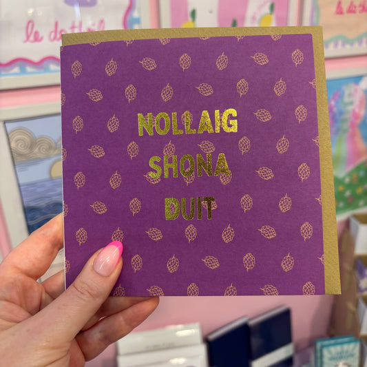 Nollaig Shona Duit Foil - Purple