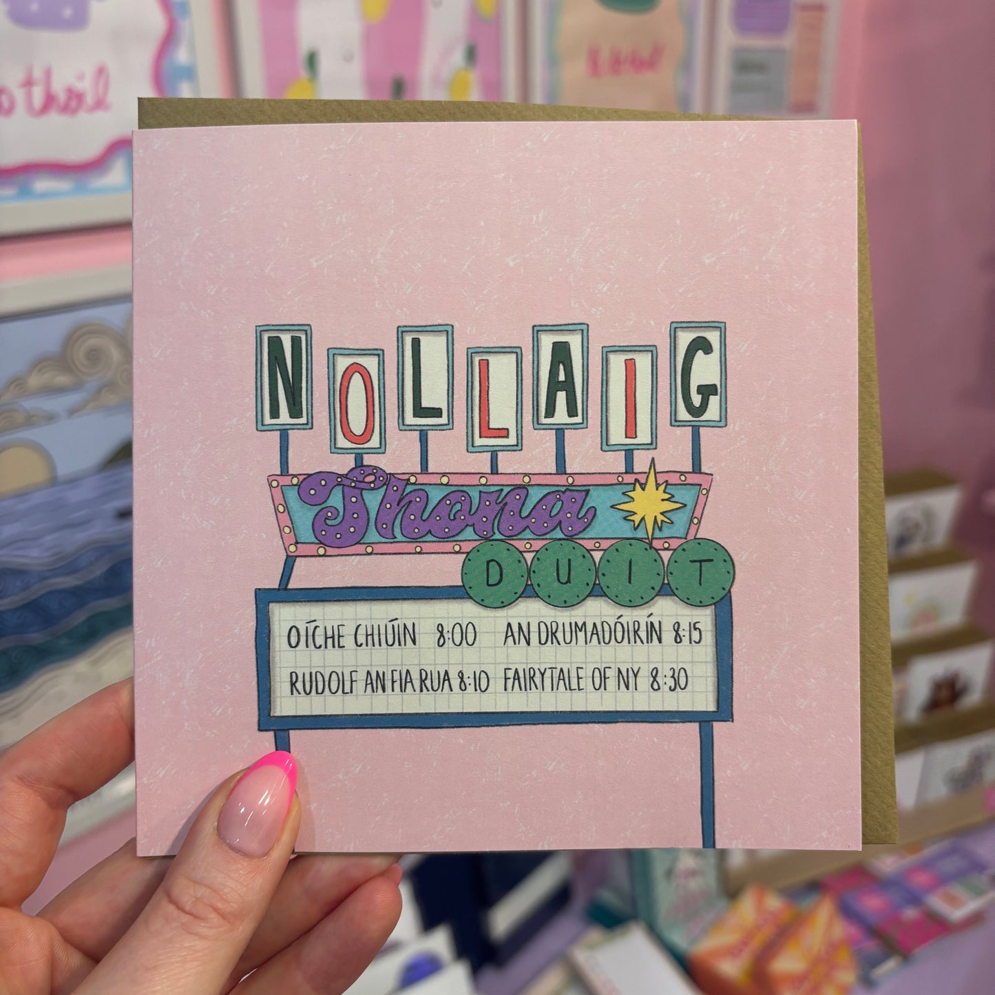 Nollaig Shona Retro Sign