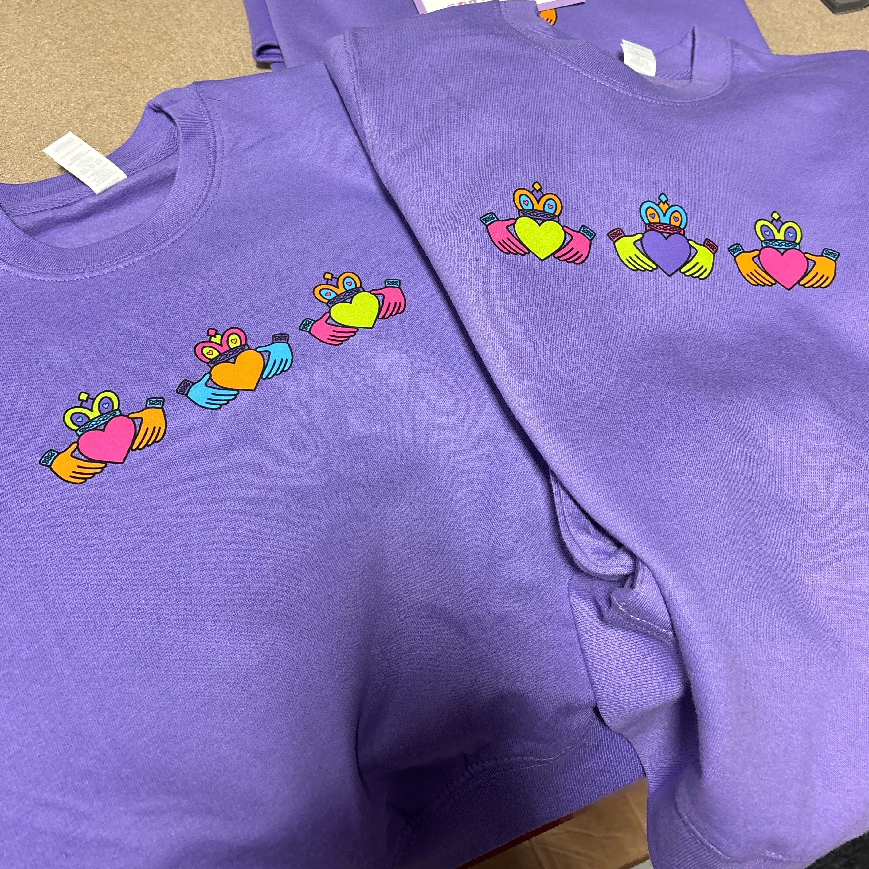 Pre-order Purple Claddagh Jumper (Kids' Size) – Connect The Dots Design