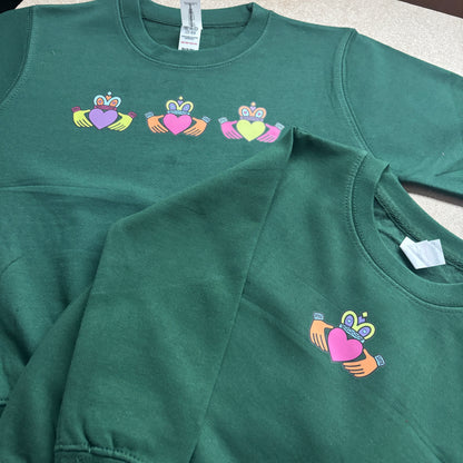 Pre-order Green Claddagh Jumper (Kids' Size)