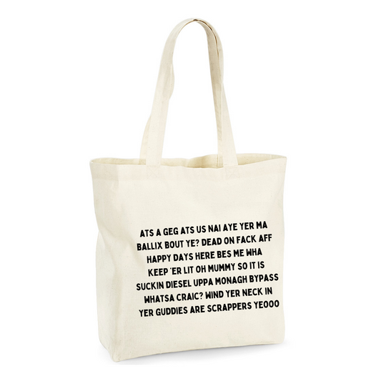 Belfast Speak Tote Bag