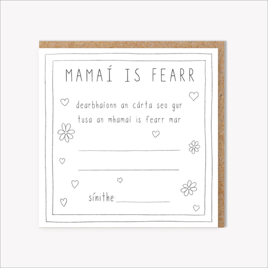 Mamaí is Fearr Certificate
