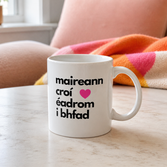 Maireann Croí Éadrom i bhFad Mug