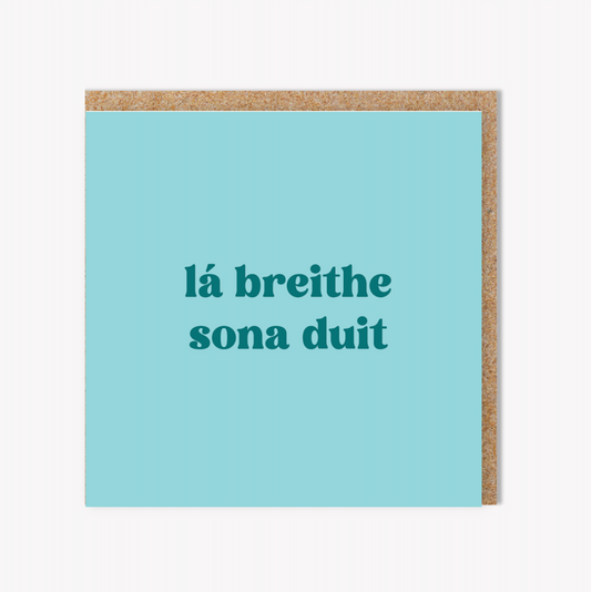 Lá Breithe Sona Duit Blue